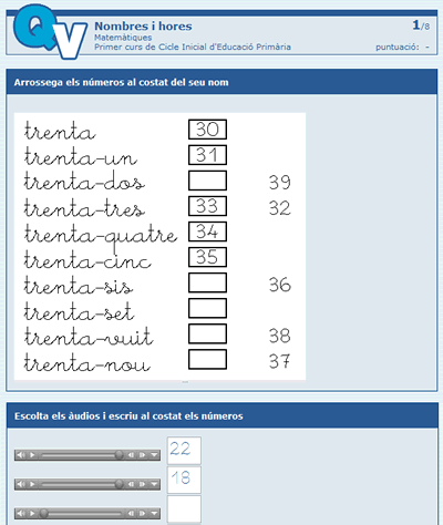 Dues preguntes del primer full del quadern 