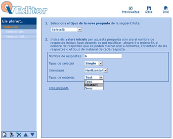 Crear pregunta de selecci� d'imatges