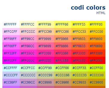 Codis de color HTML