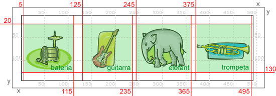 Imatge de fons amb totes les coordenades