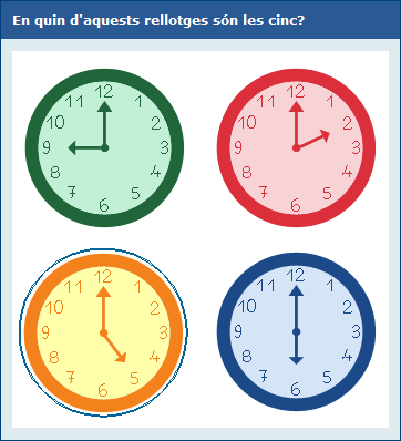 Exemple de pregunta amb zones circulars