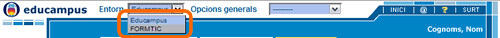Confirmació entorn Educampus