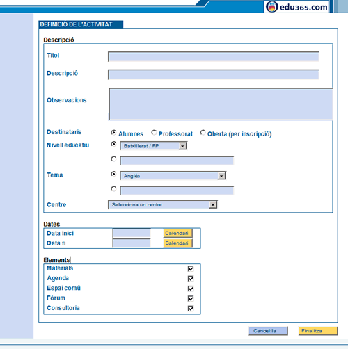 fitxa descripció Material
